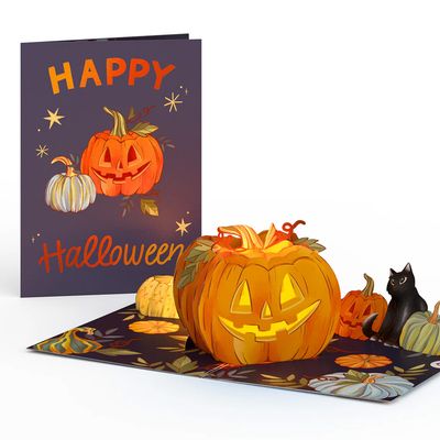 Halloween Pumpkin Light-Up Card