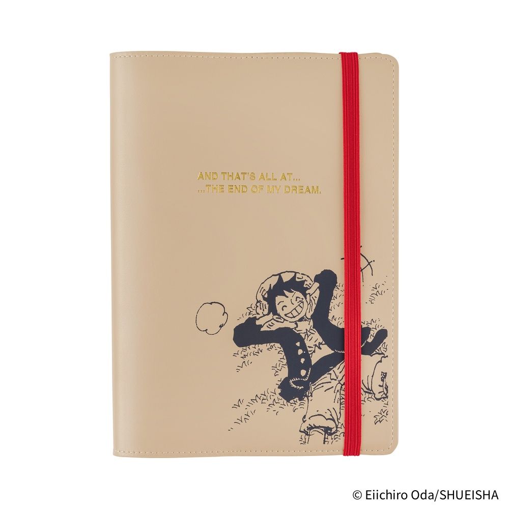 Hobonichi A5 Book &amp; Cover - English - ONE PIECE magazine: End of Luffy’s Dream (Sand Beige)