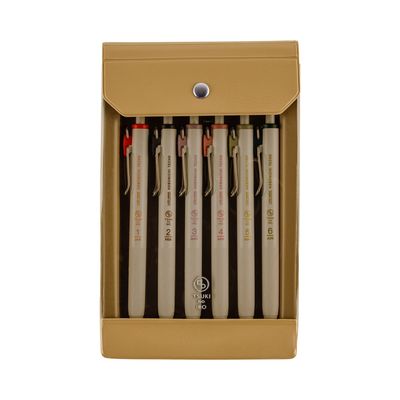 Hobonichi Uniball One Pens - TSUKI no IRO: Jan-June Set with Case