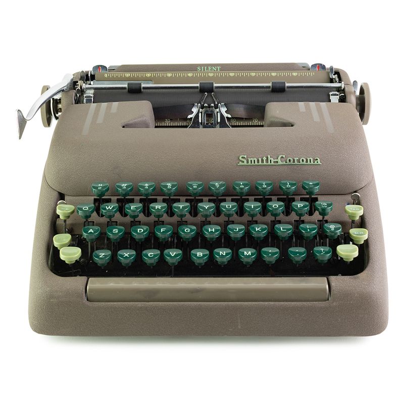 Smith-Corona Silent Dark Brown &amp; Green Typewriter