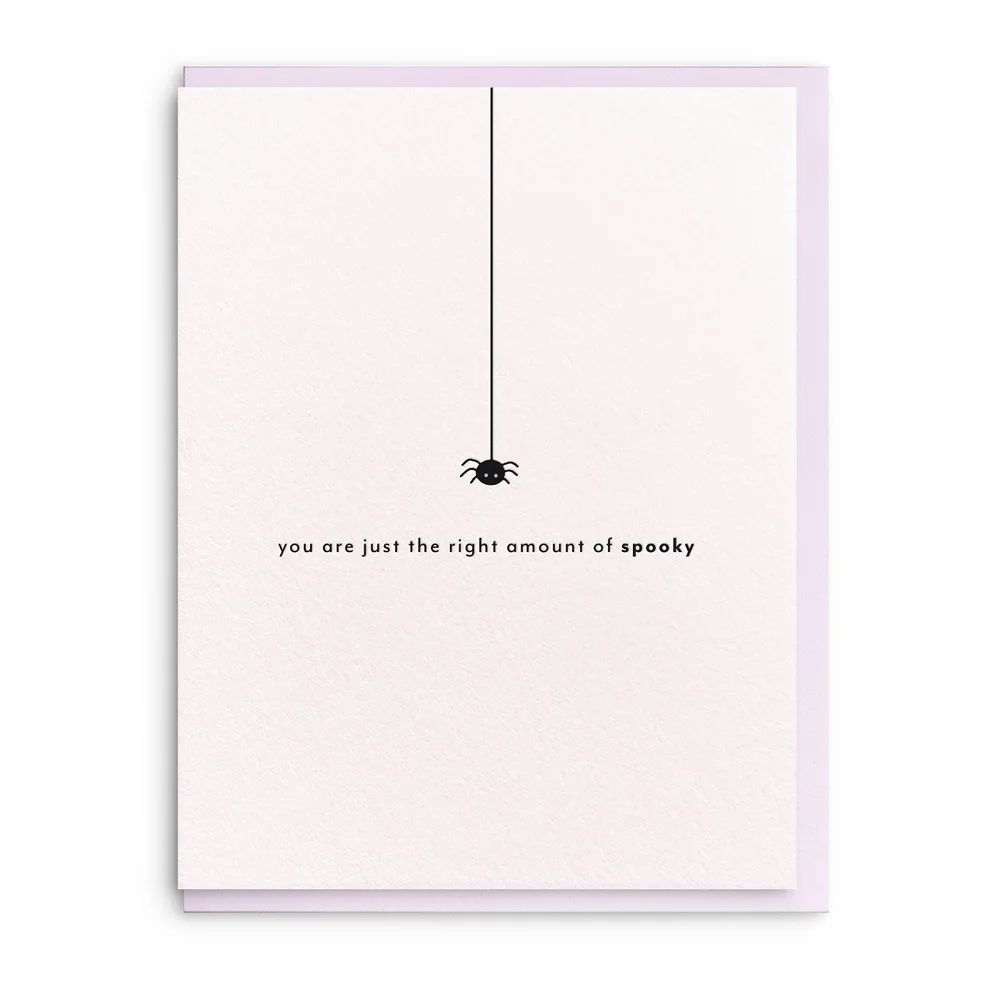 Spooky Spider Letterpress Card