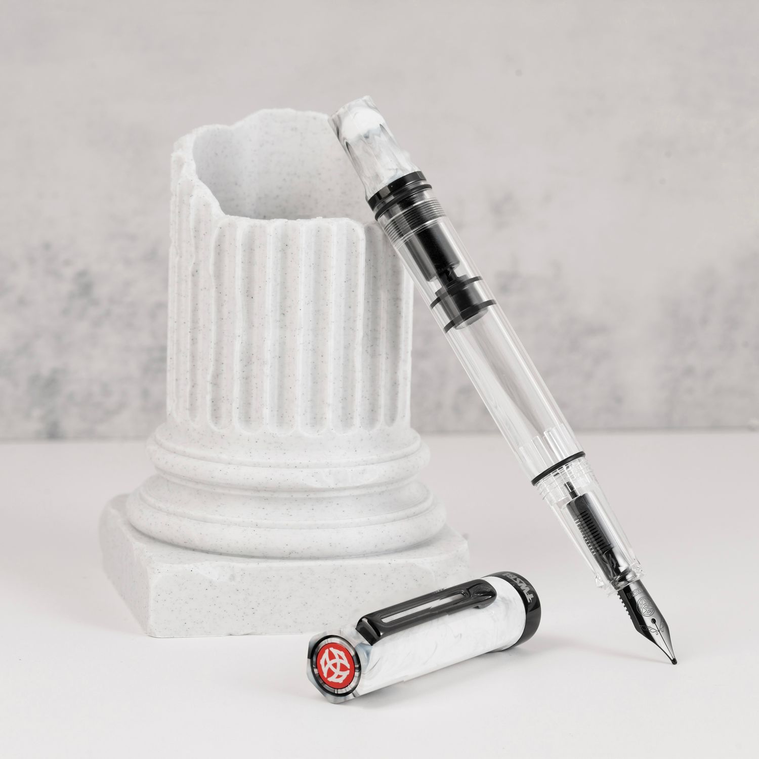 TWSBI ECO Carrara with Onyx Fountain Pen