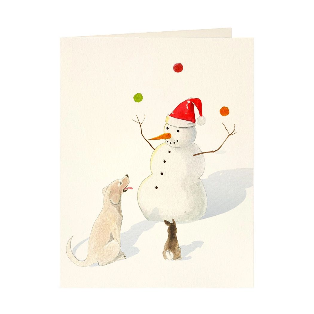 Carrot and Stick Snowman Card