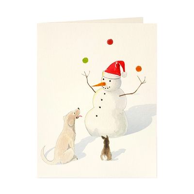 Carrot and Stick Snowman Card