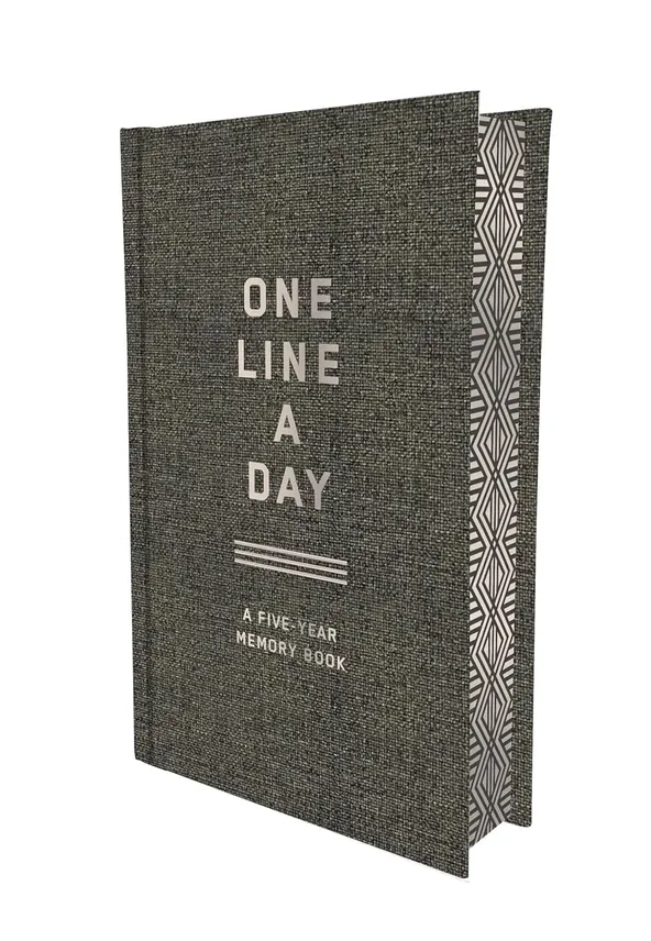 One Line A Day Five-Year Memory Book - Charcoal Canvas