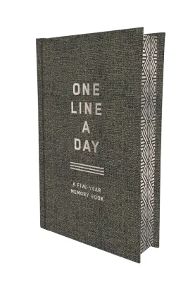 One Line A Day Five-Year Memory Book - Charcoal Canvas