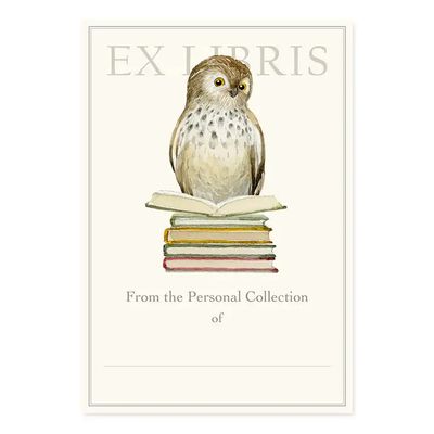 Wise Reader Large Bookplates - Set of 5