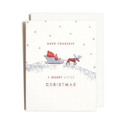Little Christmas Moose Card