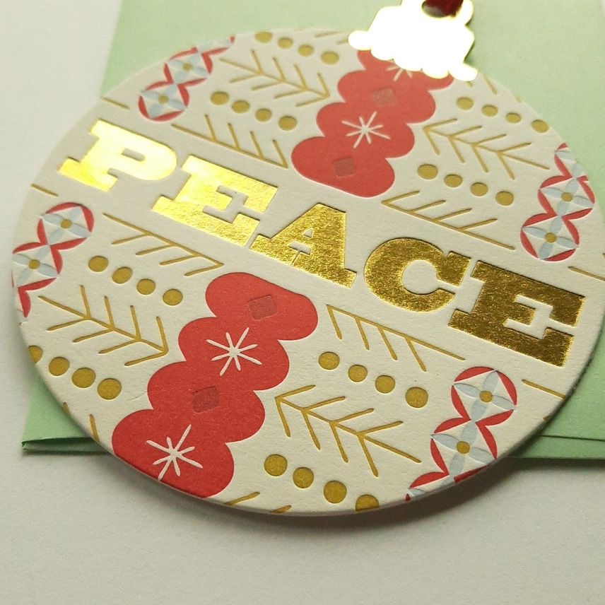 Peace Ornament Flat Notecard