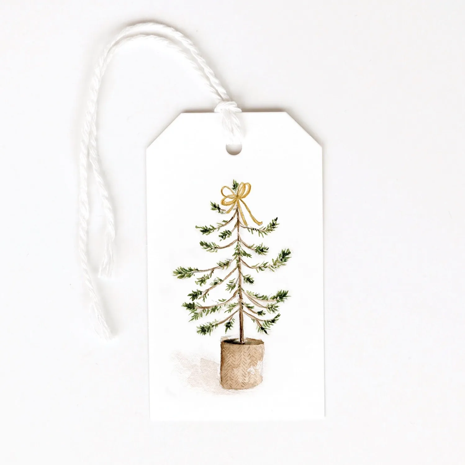 Watercolor Christmas Tree Gift Tags