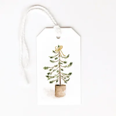 Emily Lex - Watercolor Christmas Tree Gift Tags