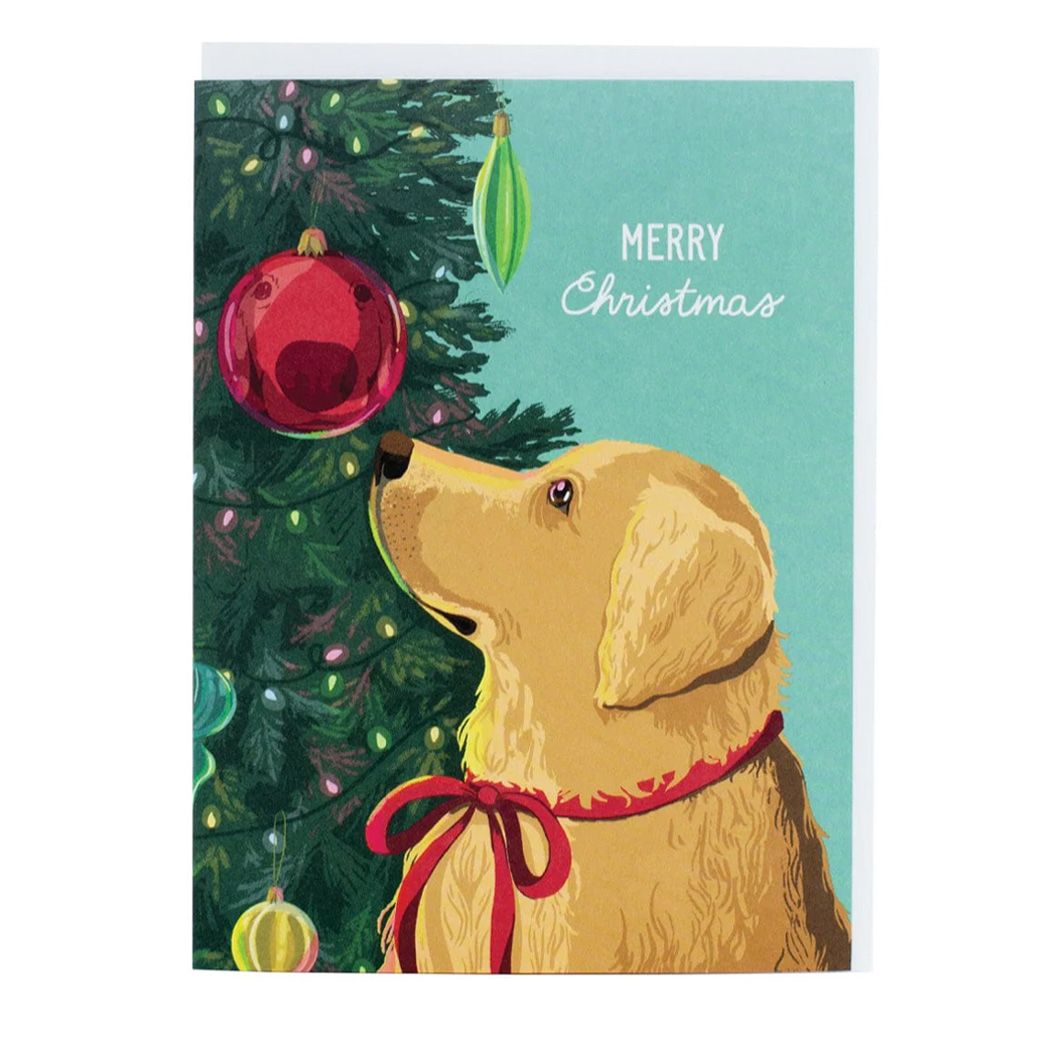 Dog &amp; Ornament Christmas Card