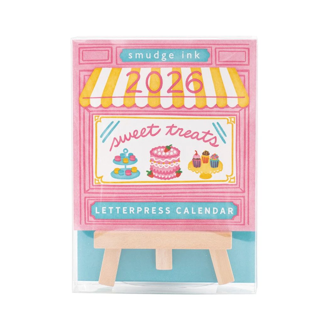 2026 Sweet Treats Letterpress Desk Calendar