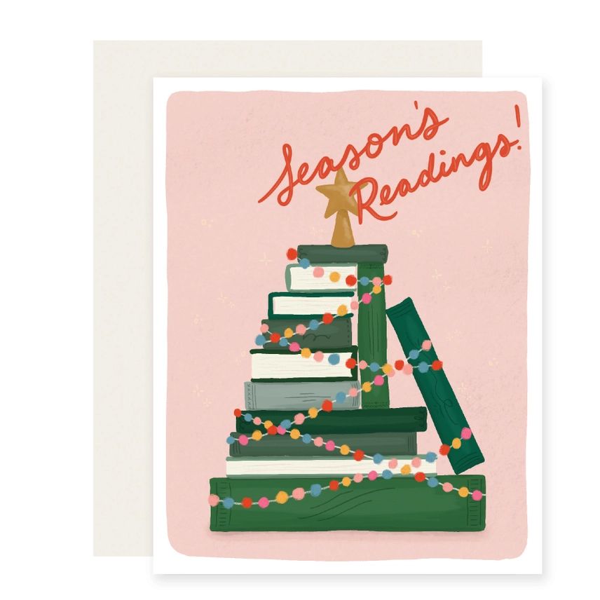Book Tree Holiday Card