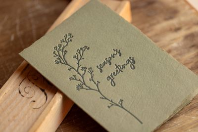 Seasons Greetings Letterpress Card