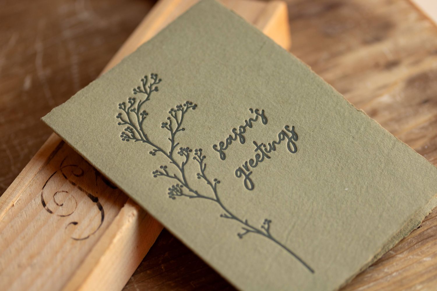 Oblation Papers - Seasons Greetings - Letterpress Folded Cards - Box of 6
