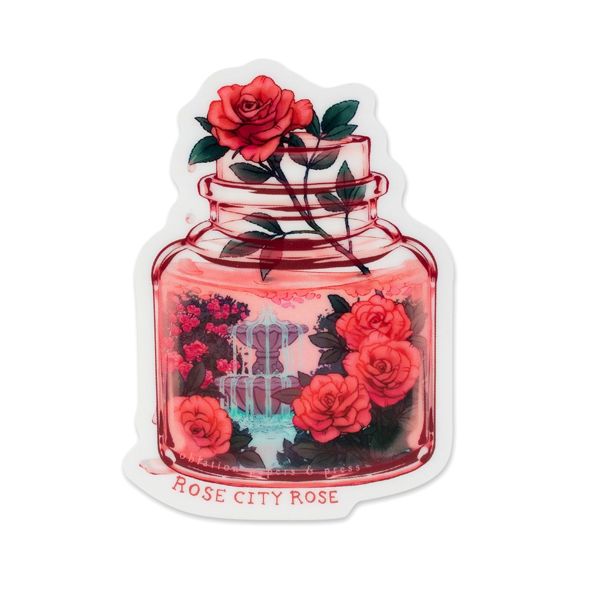 Oblation Rose City Rose Sticker