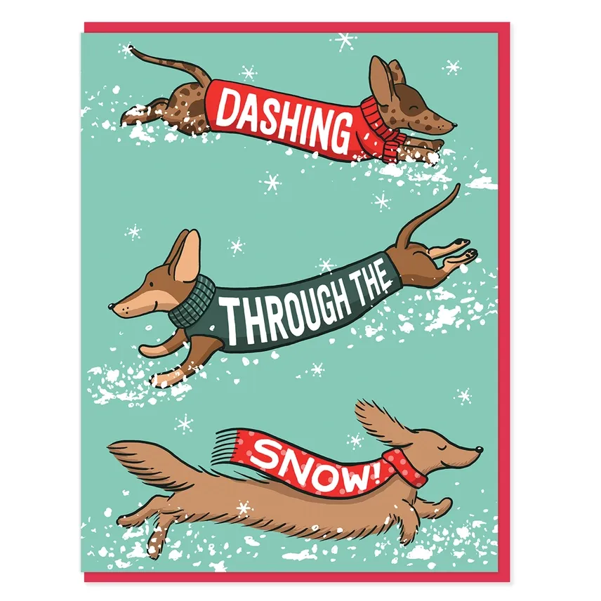 Dashing Dogs Holiday Folding Card