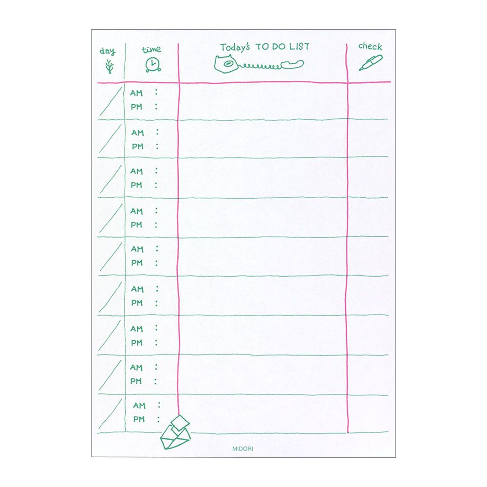 Midori To Do Memo Pad