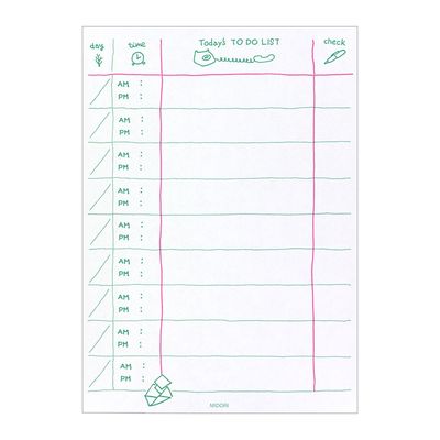 Midori To Do Memo Pad