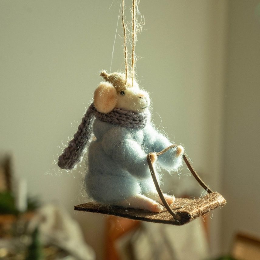 Sledding Soloman Mouse Ornament