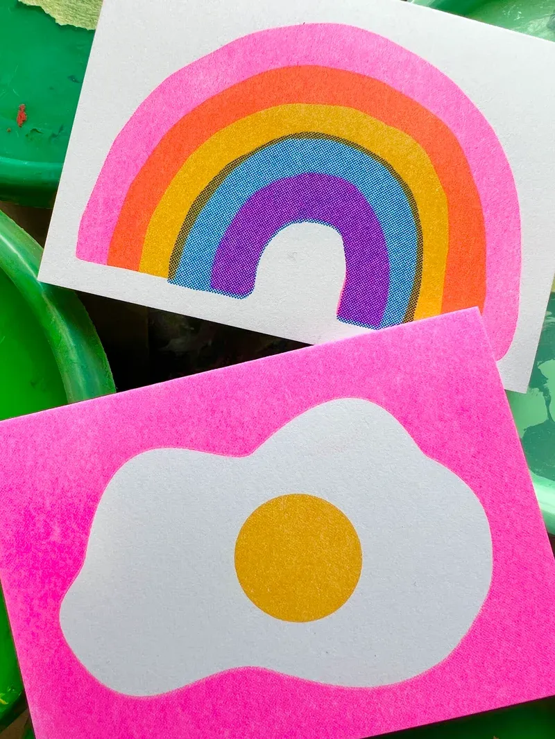 Mini Fried Egg Enclosure Cards (Set of 6)