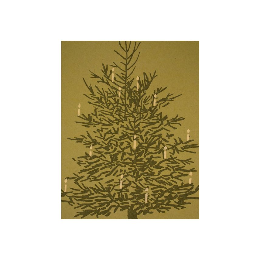 Christmas Tree Silkscreen Card
