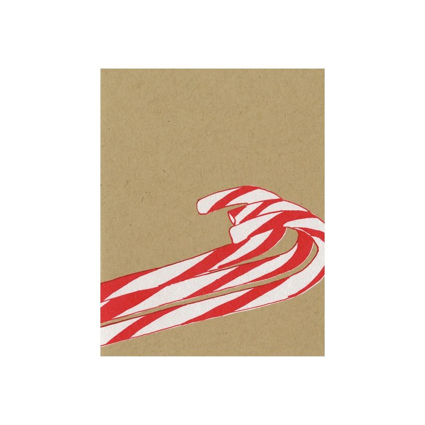 Candy Cane Silkscreen Card