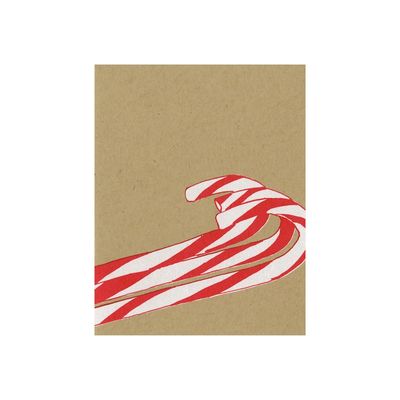 Candy Cane Silkscreen Card