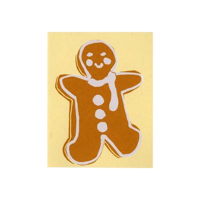 Gingerbread Man Silkscreen Card
