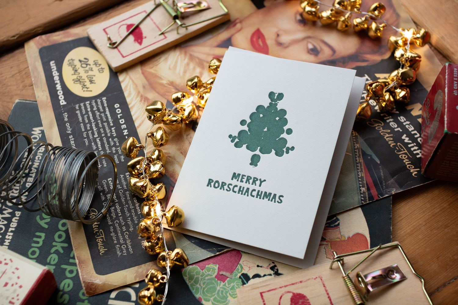 Merry Rorschachmas Letterpress Holiday Card