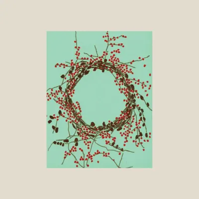 Winterberry Wreath Silkscreen Card