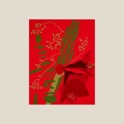Holiday Bouquet Silkscreen Card