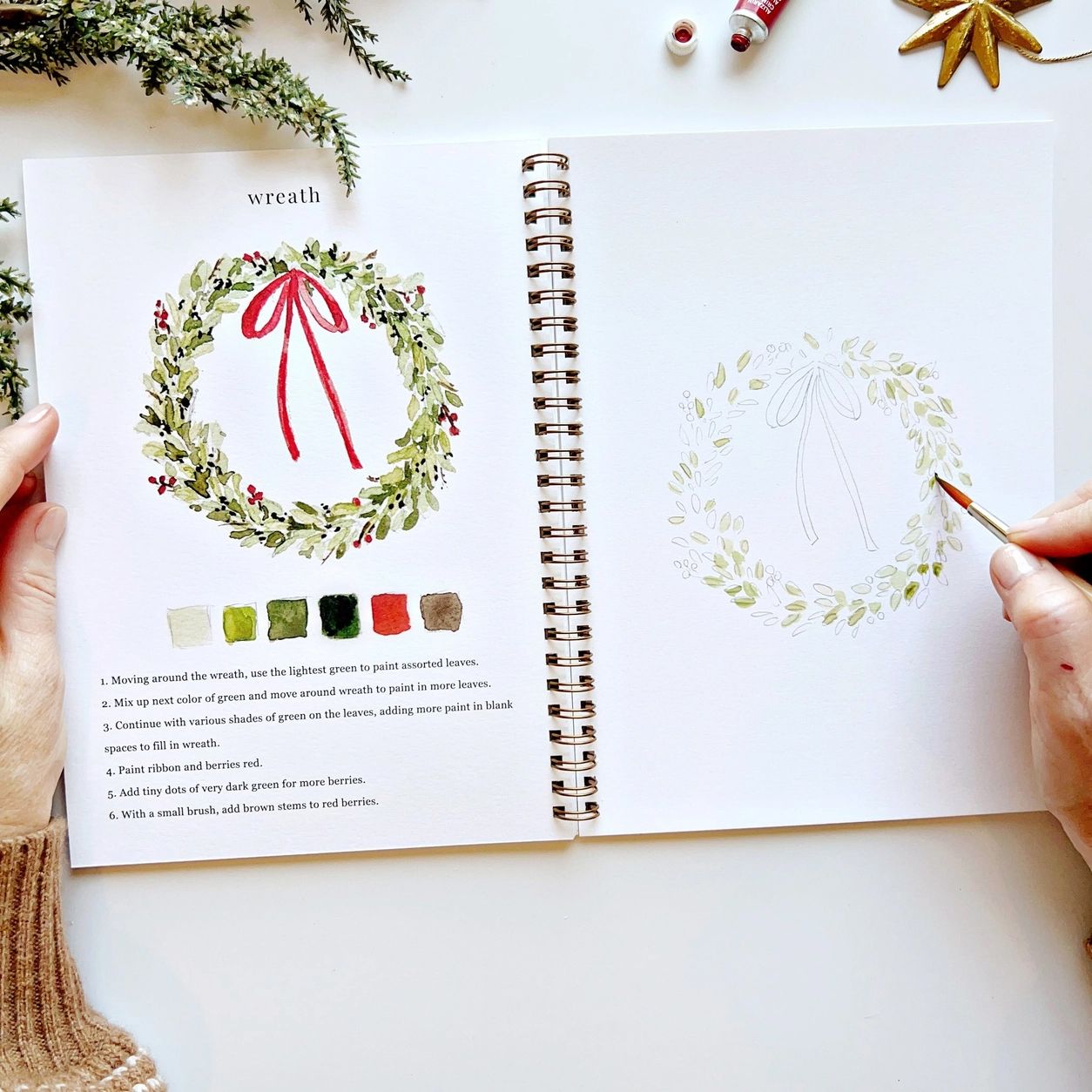 Emily Lex - Watercolor Workbook - Christmas
