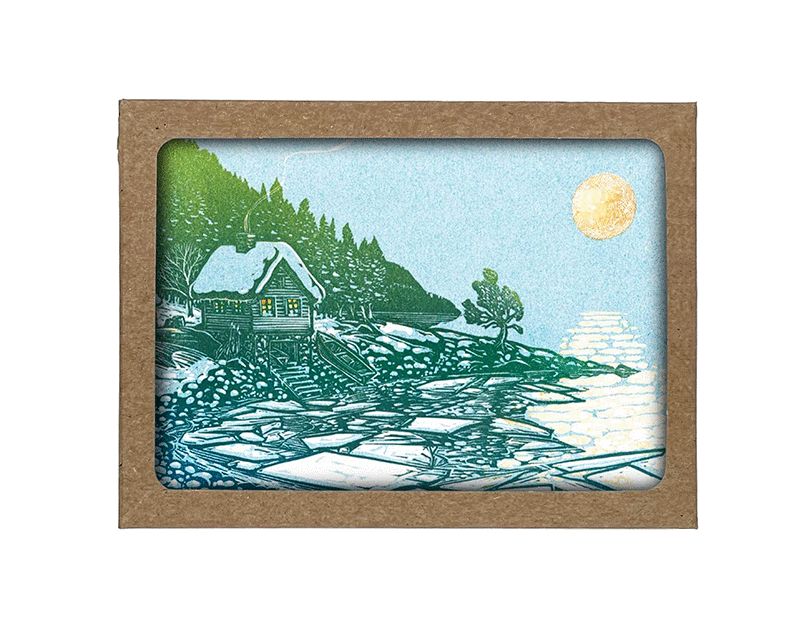 North Shore Solstice Cabin Holiday Cards (box of 12)