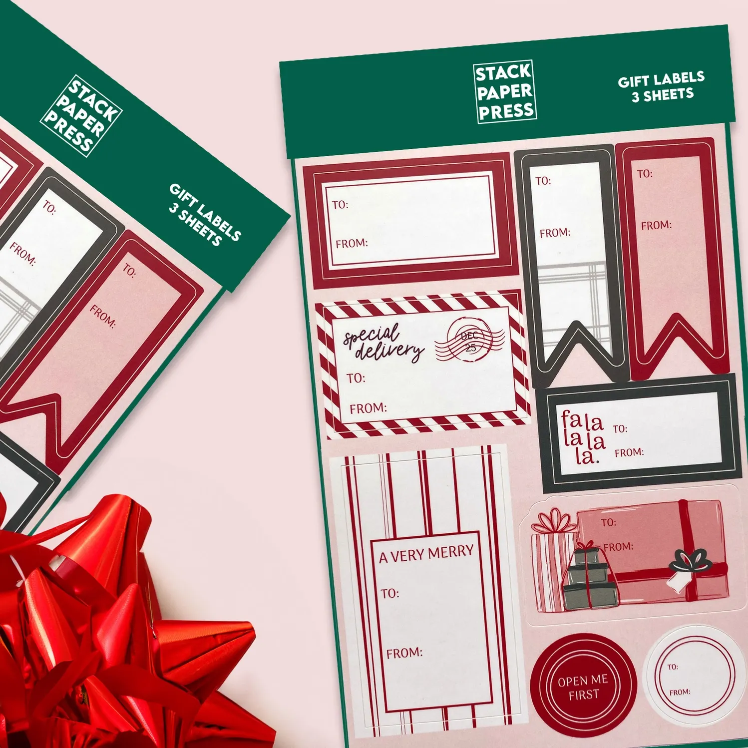 Holiday Sticker Gift Tag Set