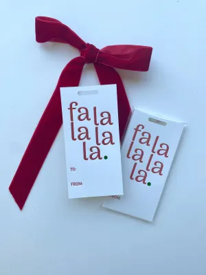Fa La La La Letterpress Holiday Gift Tags