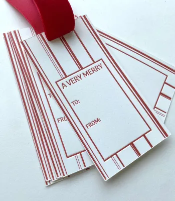 A Very Merry Letterpress Holiday Gift Tags