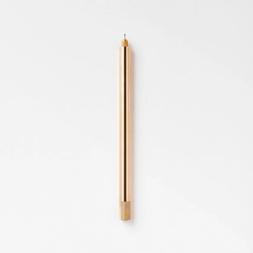Tom&#39;s Studio Lumos Pro Refillable Single Tip Pen - Brass