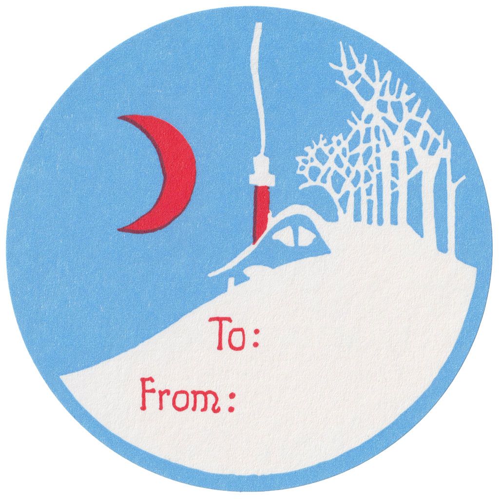 Cabin Holiday Adhesive Labels