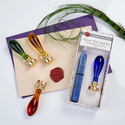 Murano Glass Wax Seal Kit - Fern Leaf