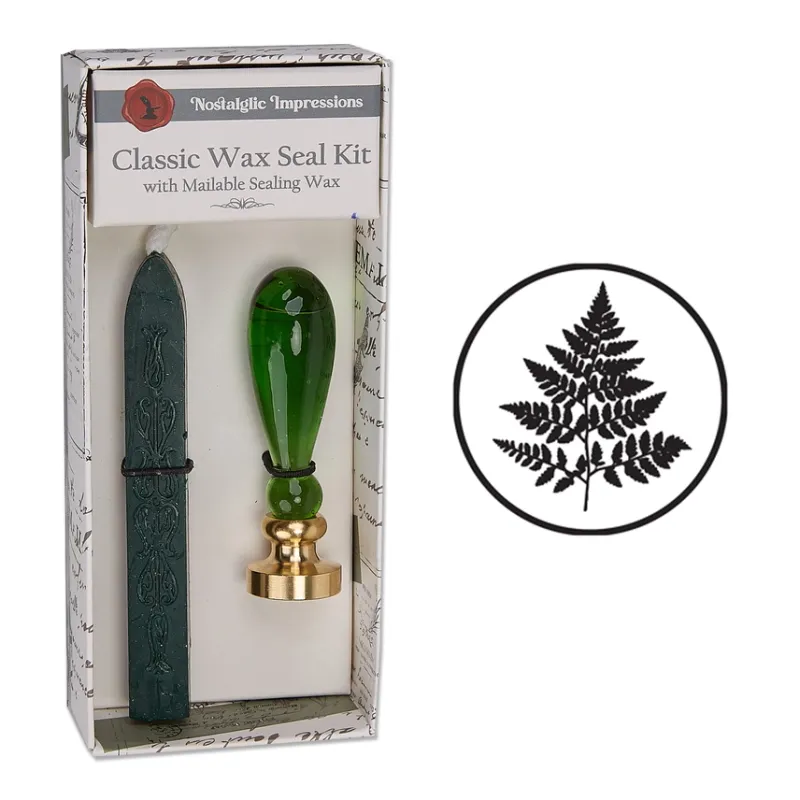 Murano Glass Wax Seal Kit - Fern Leaf