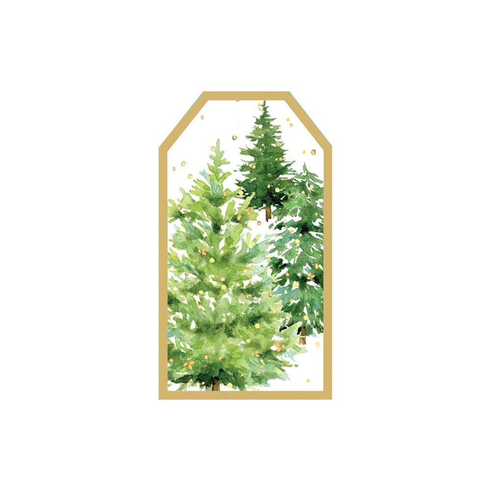 White Christmas Foil Gift Tags - Pack of 4