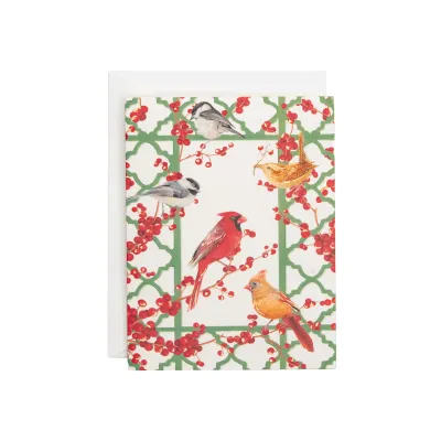 Winter Birds and Berries Holiday Cards (box of 15)