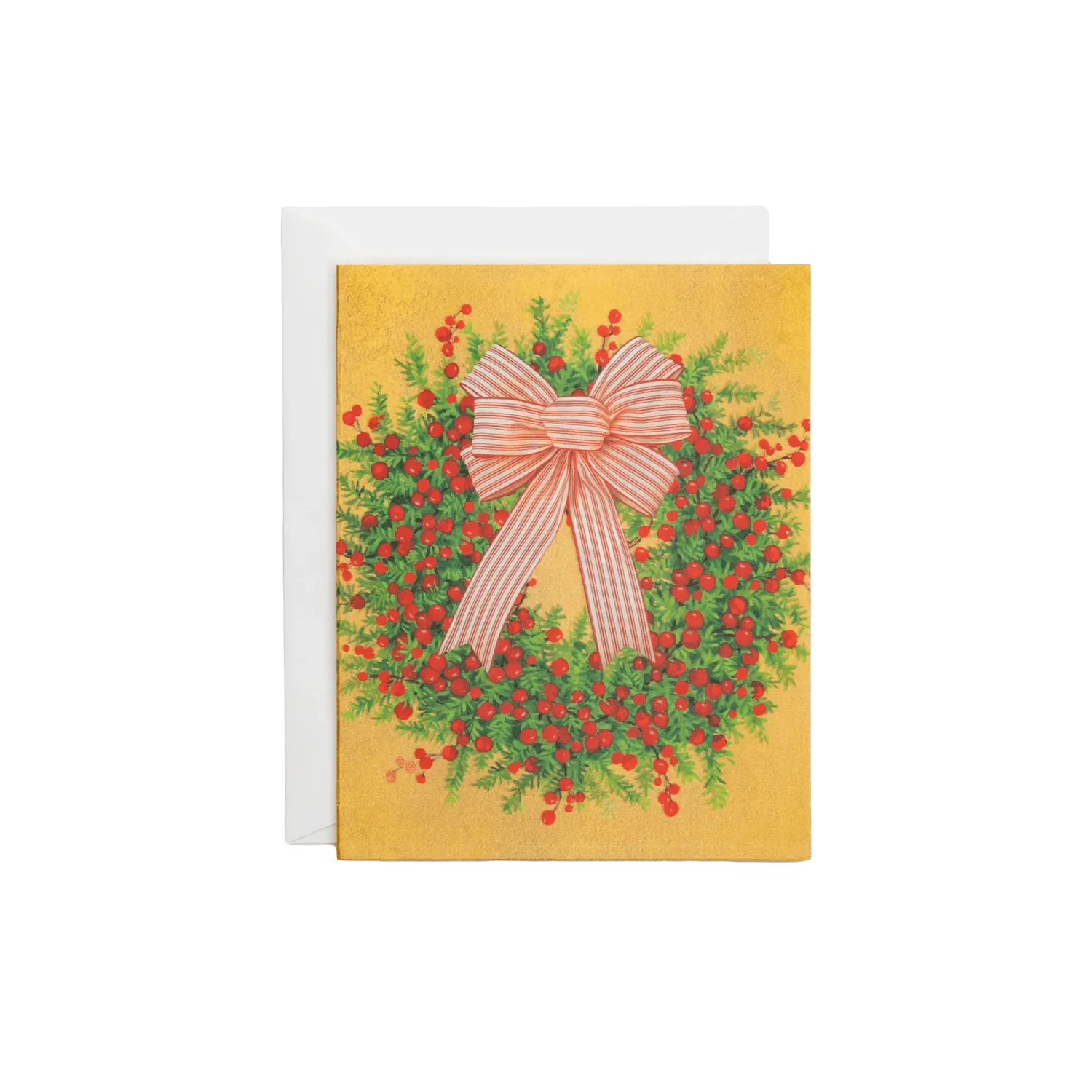 Greenery and Berry Wreath Holiday Cards (box of 15)