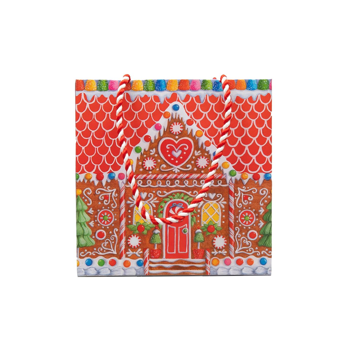 Gingerbread House Small Square Gift Bag
