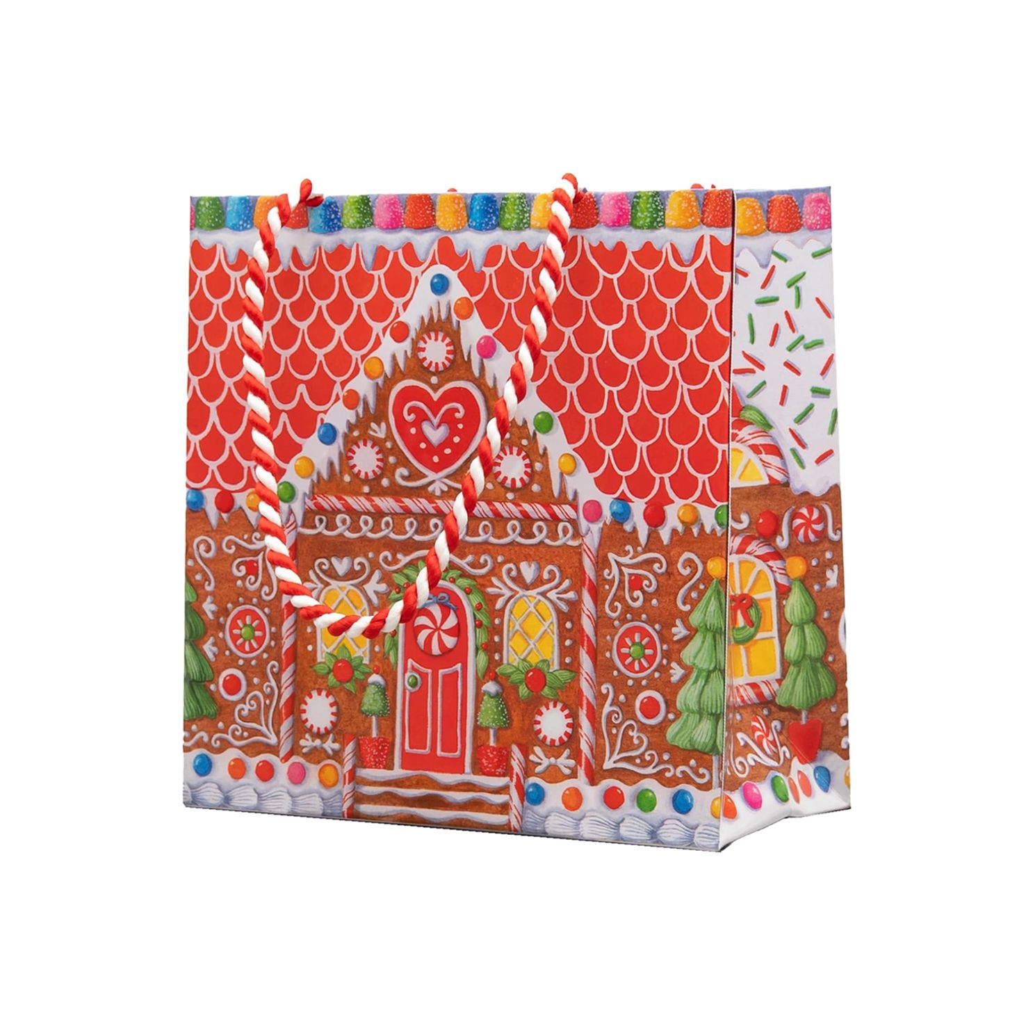 Gingerbread House Small Square Gift Bag