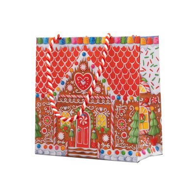 Gingerbread House Small Square Gift Bag