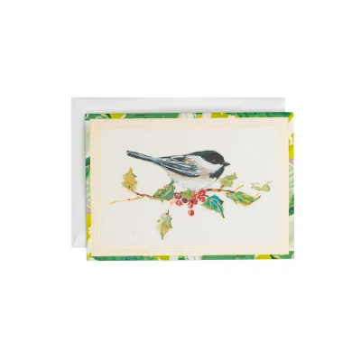 Chickadee and Holly Branch Cards (box of 16)