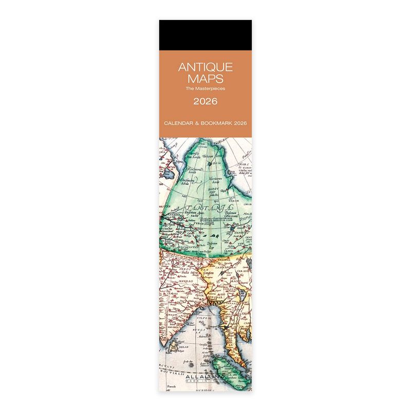 Antique Maps Bookmark Calendar 2026